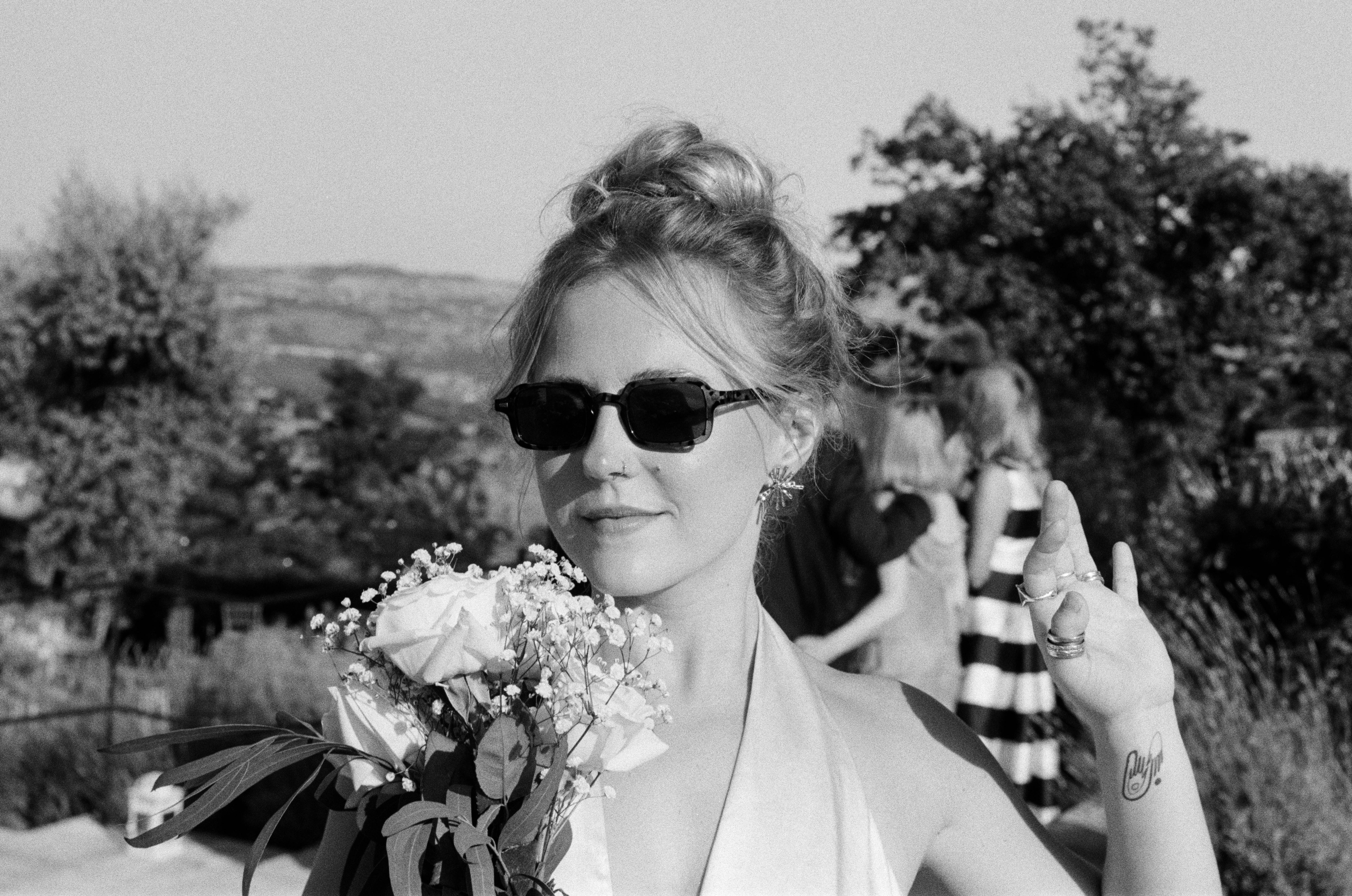 Wedding guest portrait layout close up, Italy